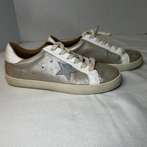 White Raven Rose Gold Star Sneakers Women's Size 7.5 US Shoes